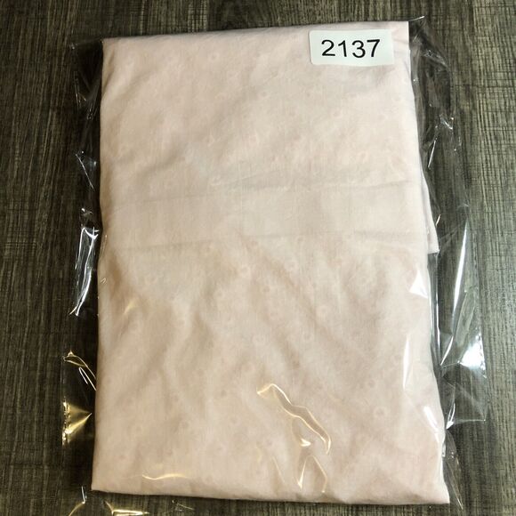 Croft & Barrow Blouse Womens XL Eyelet Lace Pale Pink Button Up L/SLV Pockets - Picture 9 of 9